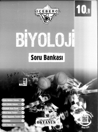 BİYOLOJİ SORU BANKASI ICEBERG YKS Fotokopi