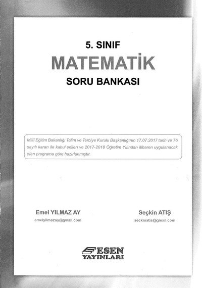 MATEMATİK SORU BANKASI YKS Fotokopi