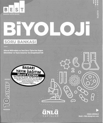 BİYOLOJİ SORU BANKASI BEST YKS Fotokopi