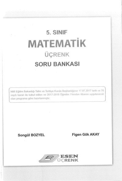 MATEMATİK ÜÇRENK SORU BANKASI YKS Fotokopi
