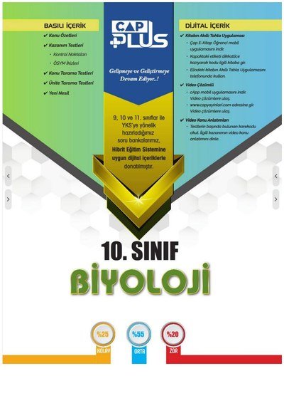 BİYOLOJİ SORU BANKASI YKS Fotokopi