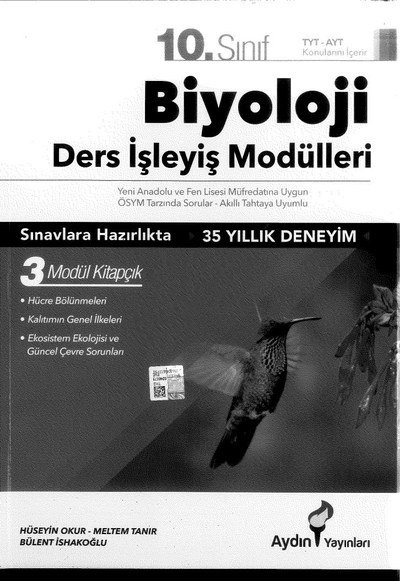 BİYOLOJİ DERS İŞLEYİŞ MODÜLLERİ YKS Fotokopi