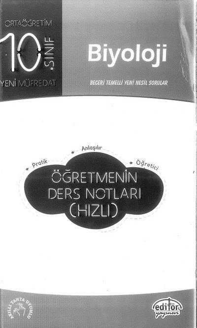 BİYOLOJİ ÖĞRETMENİN DERS NOTLARI (HIZLI) YKS Fotokopi