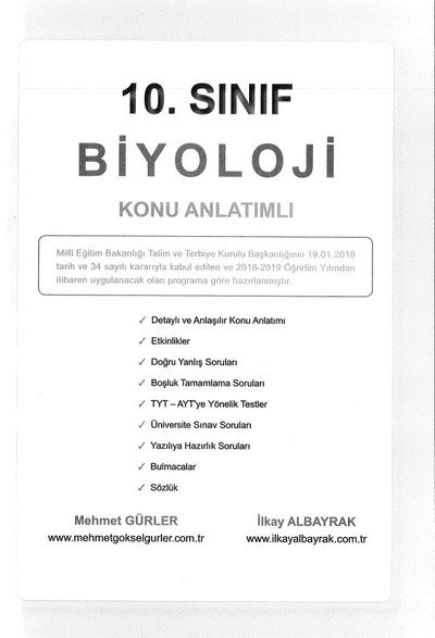 BİYOLOJİ KONU ANLATIMLI YKS Fotokopi