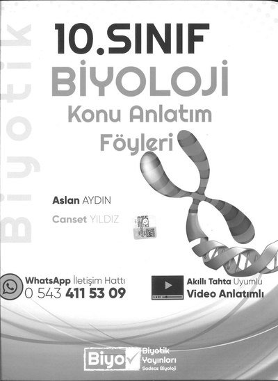 BİYOLOJİ KONU ANLATIM FÖYLERİ YKS Fotokopi
