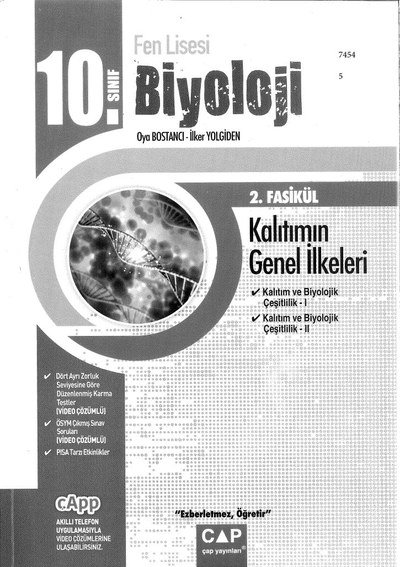BİYOLOJİ 2. FASİKÜL KALITIMIN GENEL İLKELERİ YKS Fotokopi