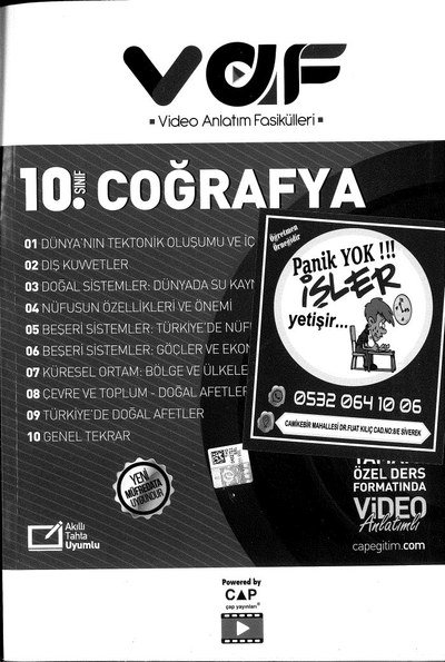 COĞRAFYA VİDEO ANLATIM FASİKÜLLERİ YKS Fotokopi