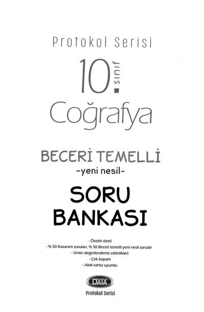 COĞRAFYA BECERİ TEMELLİ YENİ NESİL SORU BANKASI YKS Fotokopi
