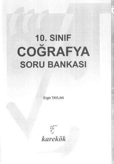 COĞRAFYA SORU BANKASI YKS Fotokopi