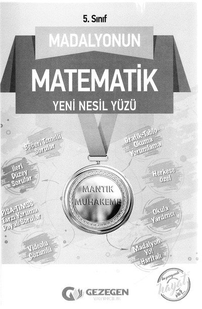 MADALYONUN MATEMATİK YENİ NESİL YÜZÜ YKS Fotokopi