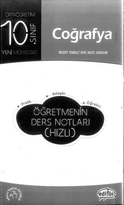COĞRAFYA ÖĞRETMENİN DERS NOTLARI (HIZLI) YKS Fotokopi
