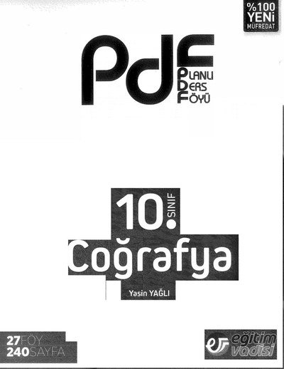 COĞRAFYA PLANLI DERS FÖYÜ YKS Fotokopi