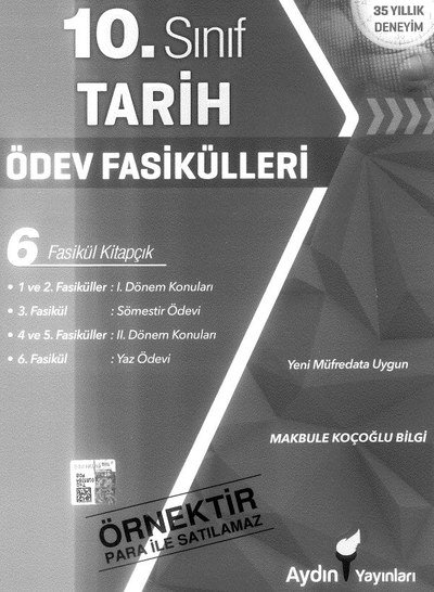 TARİH ÖDEV FASİKÜLLER 6 FASİKÜL KİTAPÇIK YKS Fotokopi