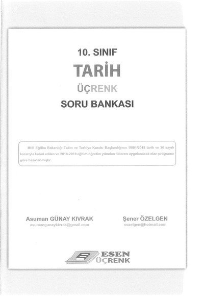 TARİH ÜÇRENK SORU BANKASI YKS Fotokopi