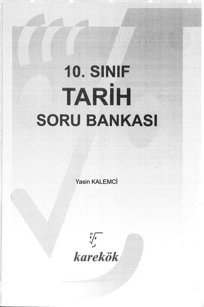 TARİH SORU BANKASI YKS Fotokopi