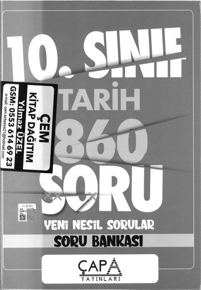 TARİH 860 SORU YENİ NESİL SORULAR SORU BANKASI YKS Fotokopi