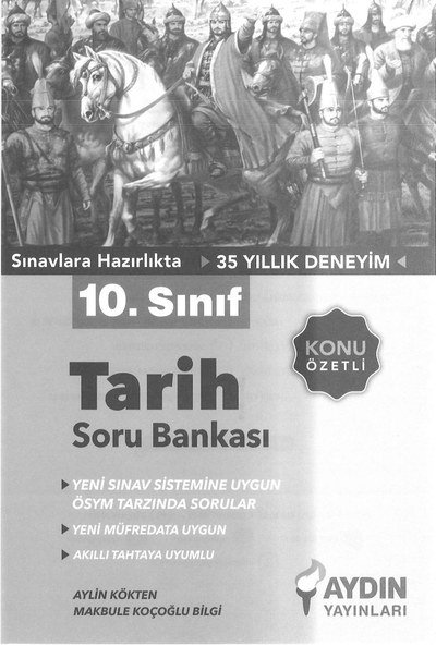 TARİH SORU BANKASI KONU ÖZETLİ YKS Fotokopi