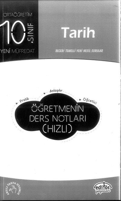 TARİH ÖĞRETMENİN DERS NOTLARI (HIZLI) YKS Fotokopi