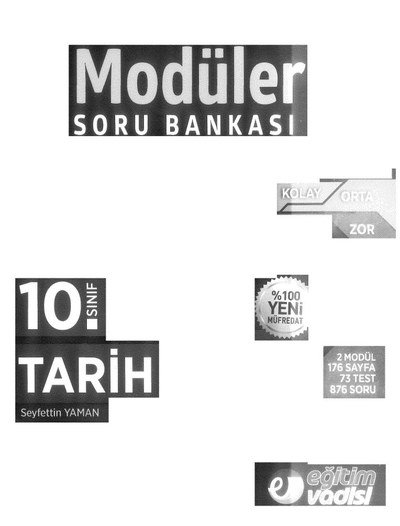 MODÜLER SORU BANKASI TARİH YKS Fotokopi
