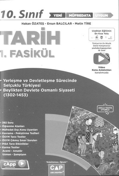 TARİH 1. FASİKÜL YKS Fotokopi