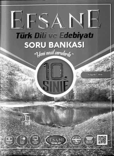 EFSANE TÜRK DİLİ VE EDEBİYATI SORU BANKASI YKS Fotokopi