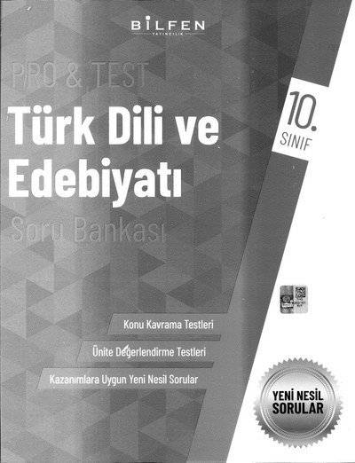 PRO & TEST TÜRK DİLİ VE EDEBİYATI SORU BANKASI YKS Fotokopi