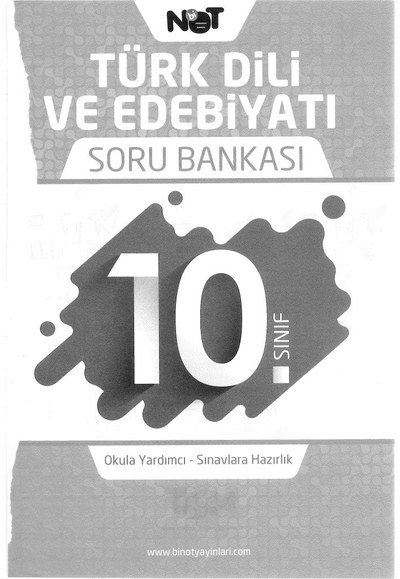 TÜRK DİLİ VE EDEBİYATI SORU BANKASI YKS Fotokopi