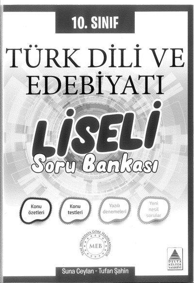 TÜRK DİLİ VE EDEBİYATI LİSELİ SORU BANKASI YKS Fotokopi