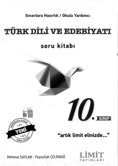 TÜRK DİLİ VE EDEBİYATI SORU KİTABI ARTIK LİMİT ELİNİZDE YKS Fotokopi
