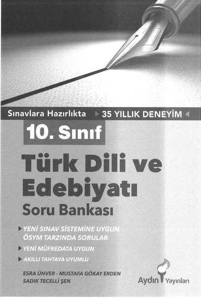 TÜRK DİLİ VE EDEBİYATI SORU BANKASI YKS Fotokopi