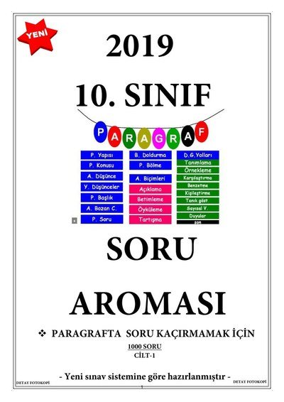 PARAGRAF SORU BANKASI 750 SORU YKS Fotokopi