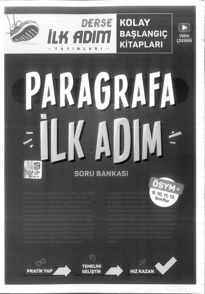 PARAGRAFA İLK ADIM SORU BANKASI YKS Fotokopi