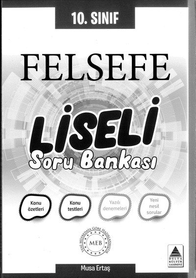 FELSEFE LİSELİ SORU BANKASI YKS Fotokopi