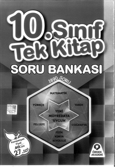 TEK KİTAP SORU BANKASI YKS Fotokopi