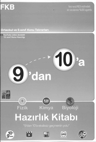 9'DAN 10'A HAZIRLIK KİTABI FKB YKS Fotokopi