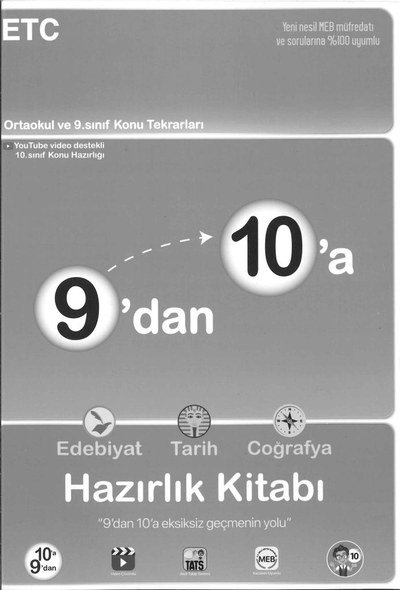 9'DAN 10'A HAZIRLIK KİTABI ETC YKS Fotokopi