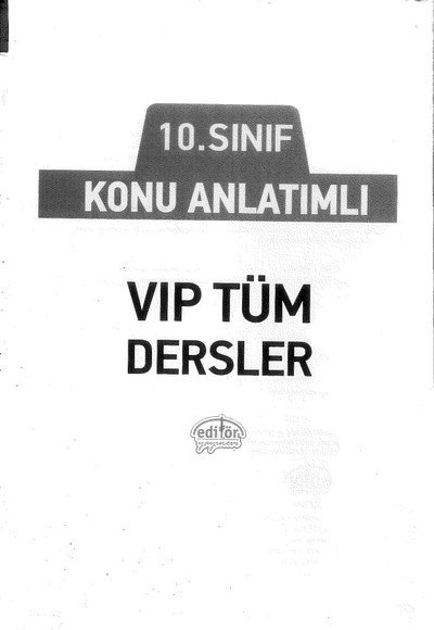 KONU ANLATIMLI VİP TÜM DERSLER YKS Fotokopi