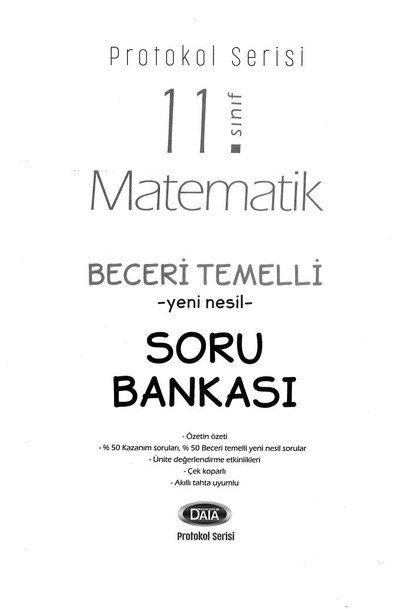 MATEMATİK BECERİ TEMELLİ YENİ NESİL SORU BANKASI YKS Fotokopi