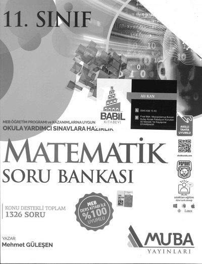 MATEMATİK SORU BANKASI KONU DESTEKLİ TOPLAM 1326 SORU YKS Fotokopi