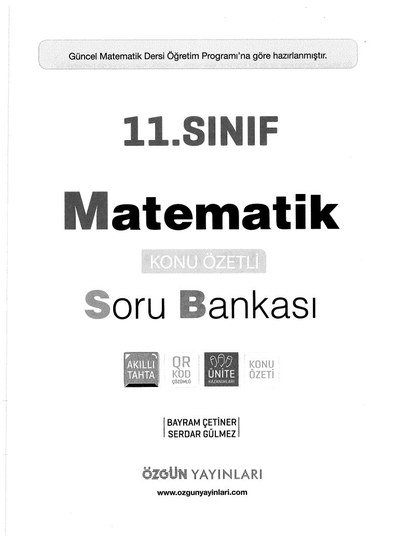 MATEMATİK KONU ÖZETLİ SORU BANKASI YKS Fotokopi