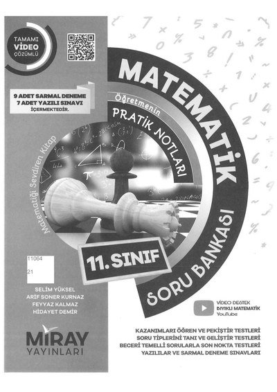 MATEMATİK ÖĞRETMENİN PRATİK NOTLARI SORU BANKASI YKS Fotokopi