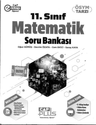 MATEMATİK SORU BANKASI BASILI İÇERİK DİJİTAL İÇERİK YKS Fotokopi
