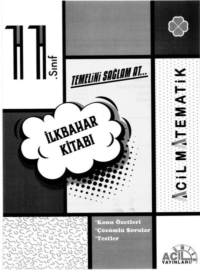 İLKBAHAR KİTABI TEMELİNİ SAĞLAM AT ACİL MATEMATİK YKS Fotokopi