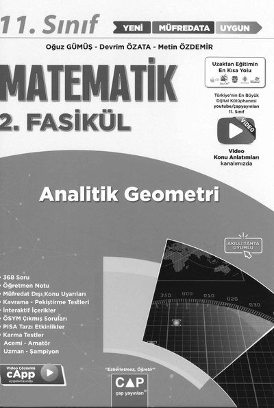 MATEMATİK 2. FASİKÜL ANALİTİK GEOMETRİ YKS Fotokopi