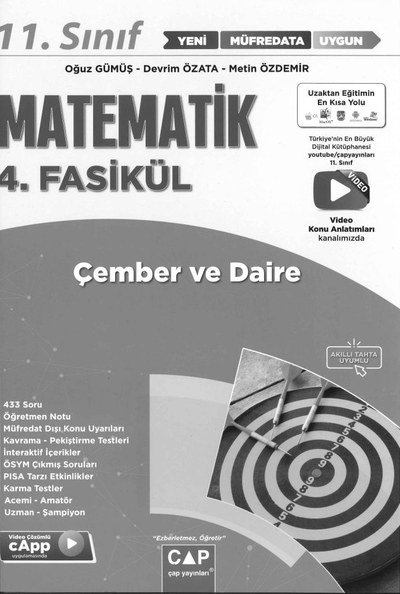 MATEMATİK 4. FASİKÜL ÇEMBER VE DAİRE YKS Fotokopi