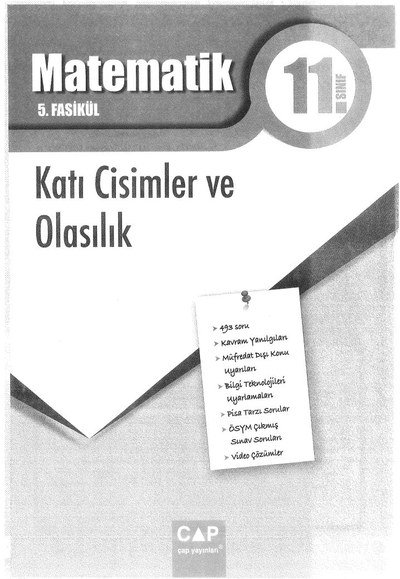 MATEMATİK 5. FASİKÜL KATI CİSİMLER VE OLASILIK YKS Fotokopi