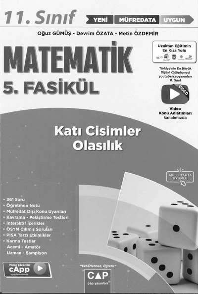 MATEMATİK 5. FASİKÜL KATI CİSİMLER VE OLASILIK YKS Fotokopi
