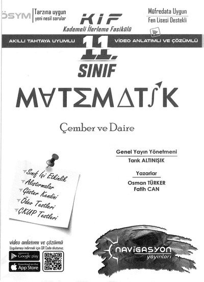 MATEMATİK ÇEMBER VE DAİRE YKS Fotokopi