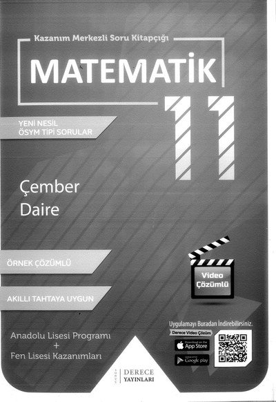 MATEMATİK YENİ NESİL SORULAR ÇEMBER DAİRE YKS Fotokopi