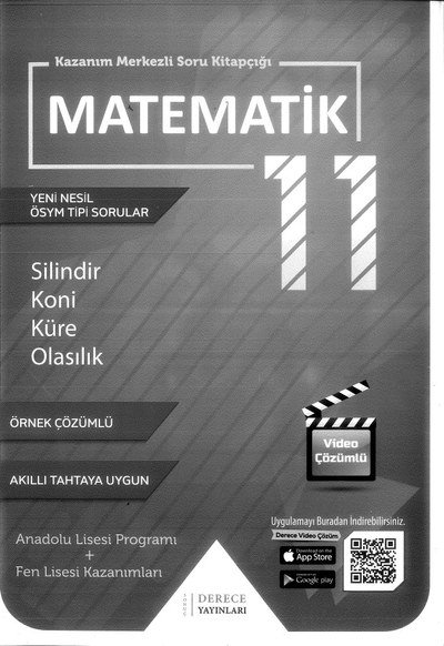 MATEMATİK YENİ NESİL SORULAR SİLİNDİR KONİ KÜRE OLASILIK YKS Fotokopi